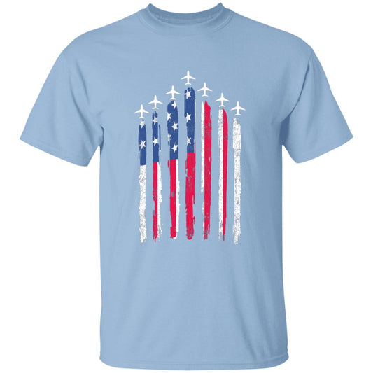 USA Flag - Air Force Flyover Men's T-shirt
