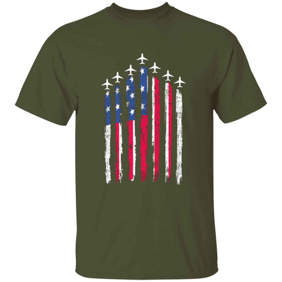 USA Flag - Air Force Flyover Men's T-shirt