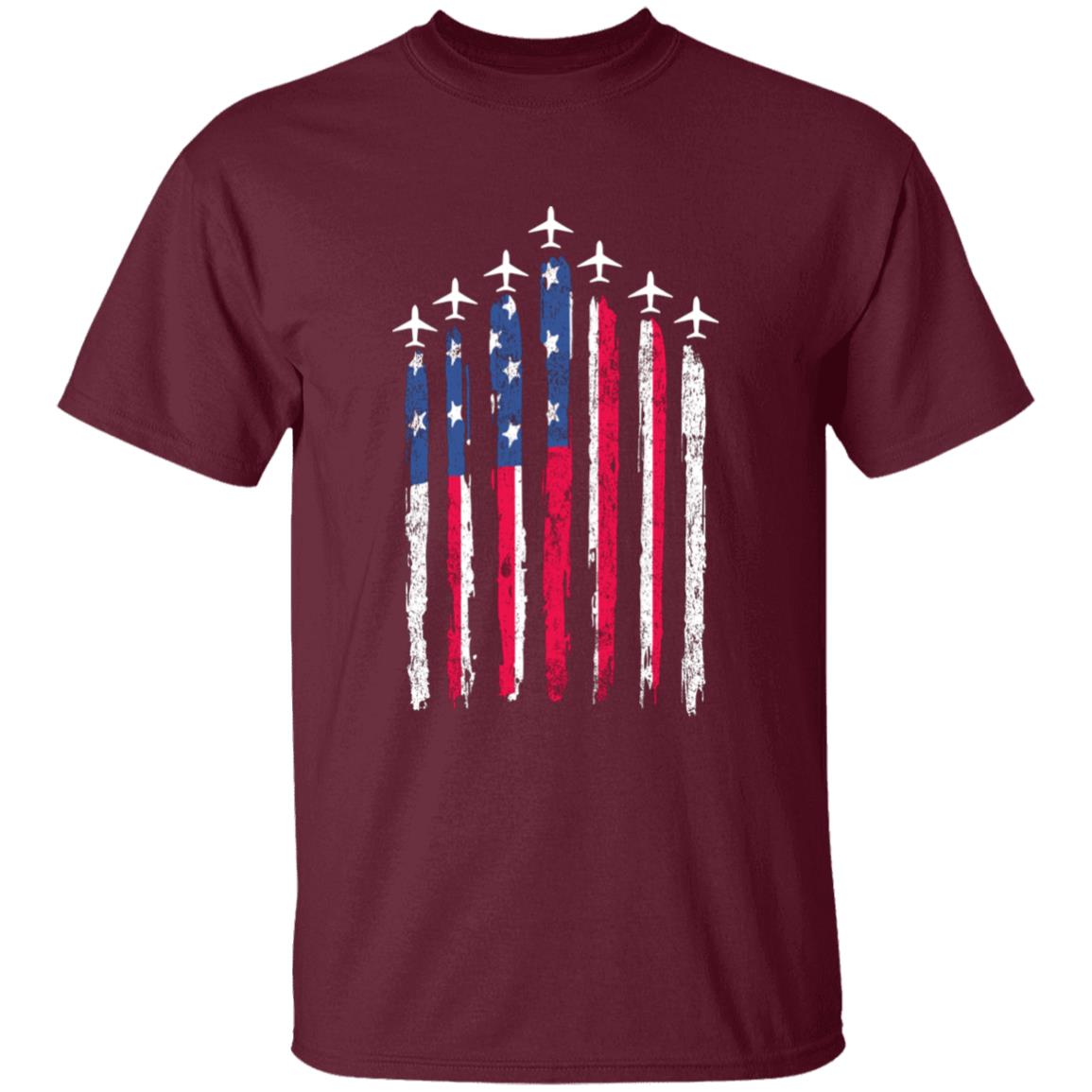 USA Flag - Air Force Flyover Men's T-shirt